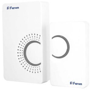 Звонок дверной беспроводной Feron E-373 Электрический 36 мелодий белый серый с питанием от батареек фото в интернет магазине Супермаркет света